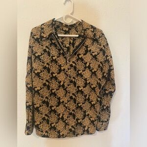 Chloe K Rose Pattern Blouse M